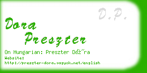 dora preszter business card